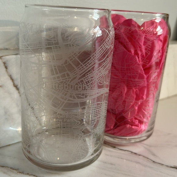 Pittsburgh, PA beer can glasses - Picture 3 of 4
